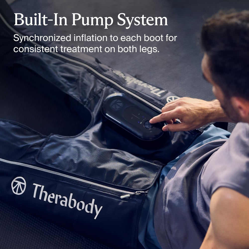 Therabody JetBoots Prime charging while in use enables uninterrupted sessions.