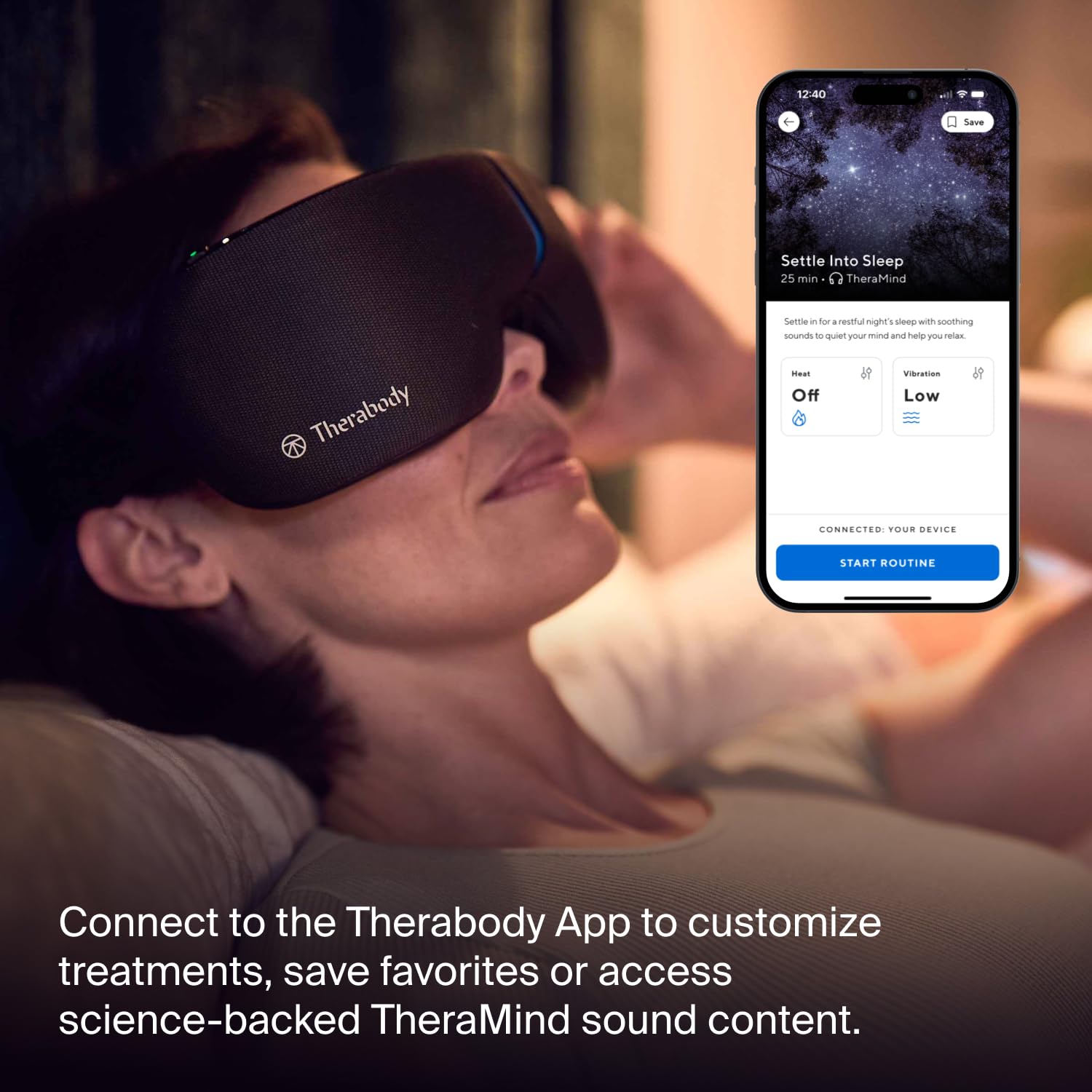 TheraGun SmartGoggles adjustable-fit design fits many face shapes.