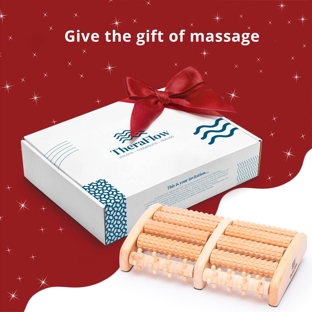 TheraFlow foot massager arch design nubs target arches for plantar comfort.