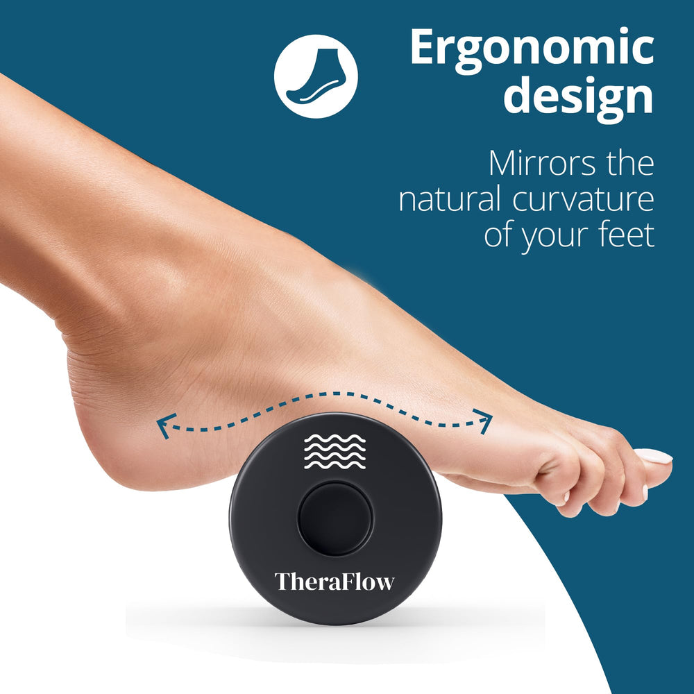 TheraFlow Foot Massager travel-friendly design for on-the-go relief
