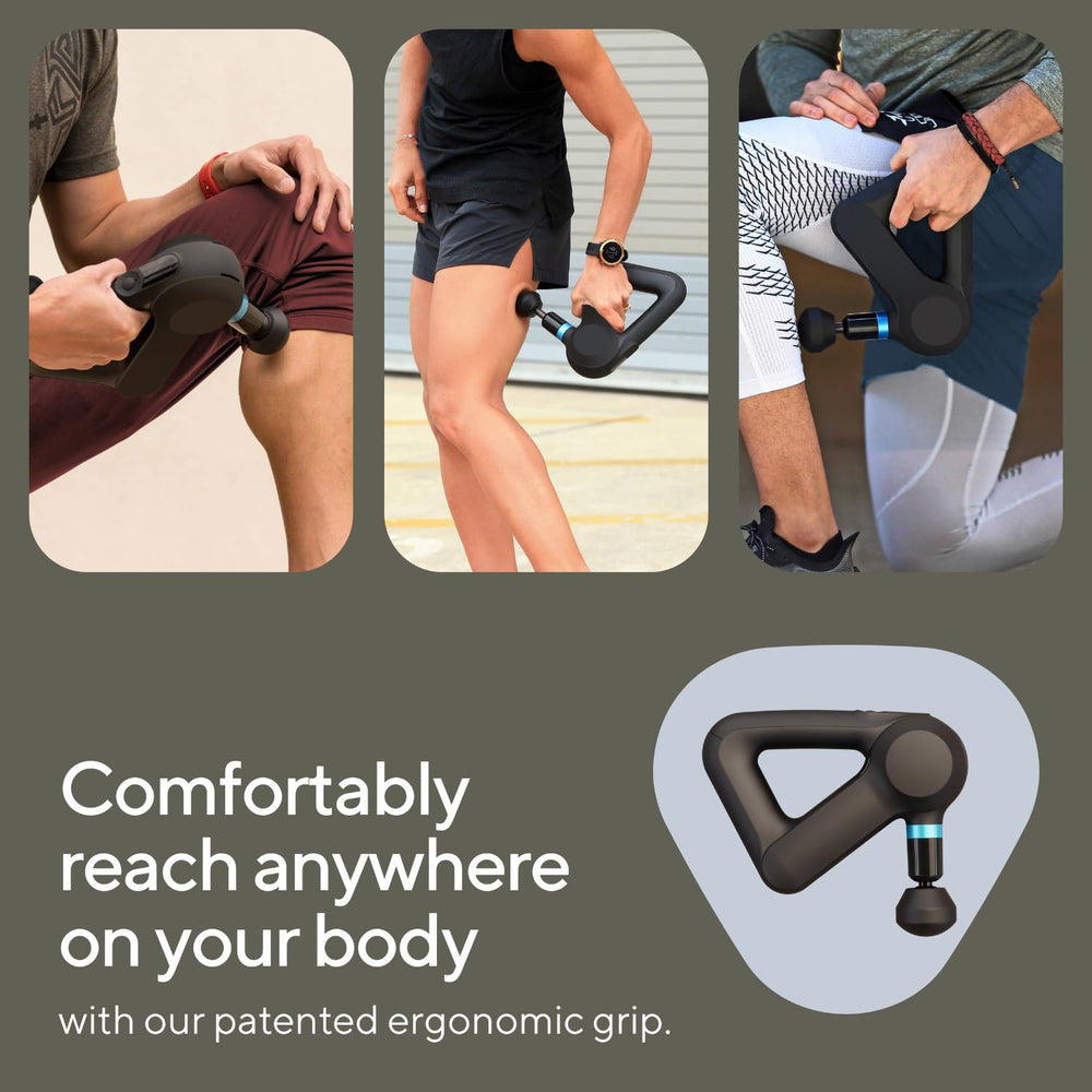 TheraGun Elite dampener attachment dampens deep pulses for comfort.