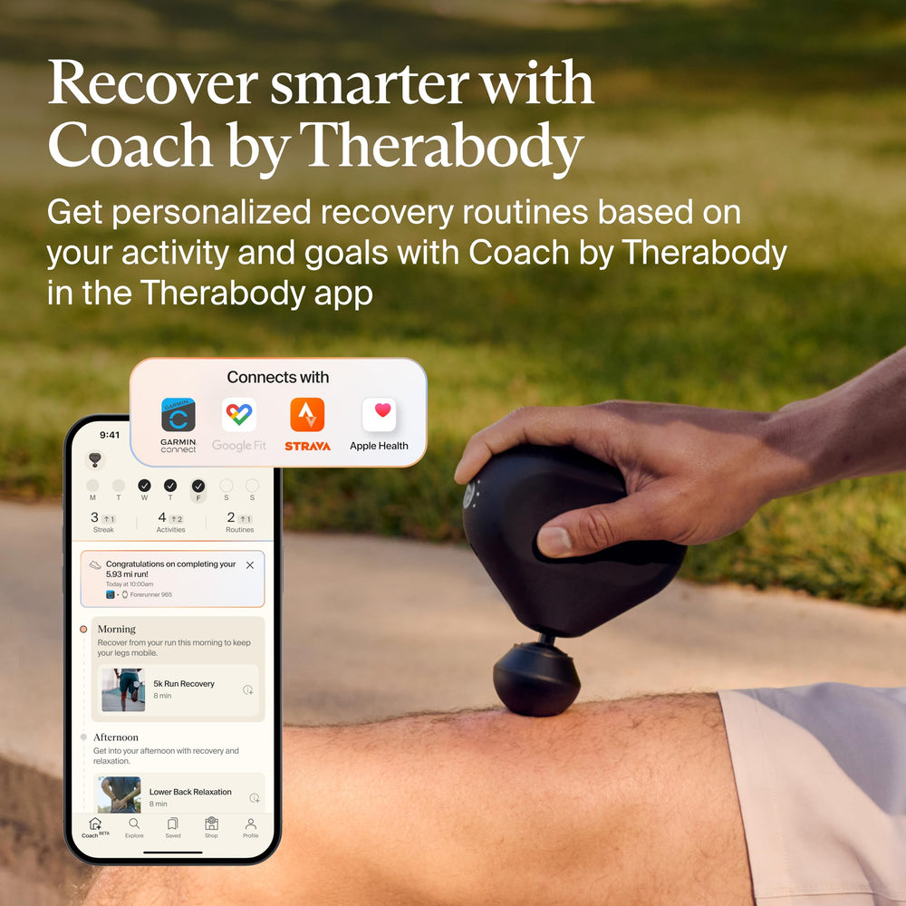 TheraGun Mini 3rd Gen ergonomic grip and one-button control