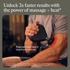 TheraGun Mini Plus heat fast warming aids quick comfort during workouts.