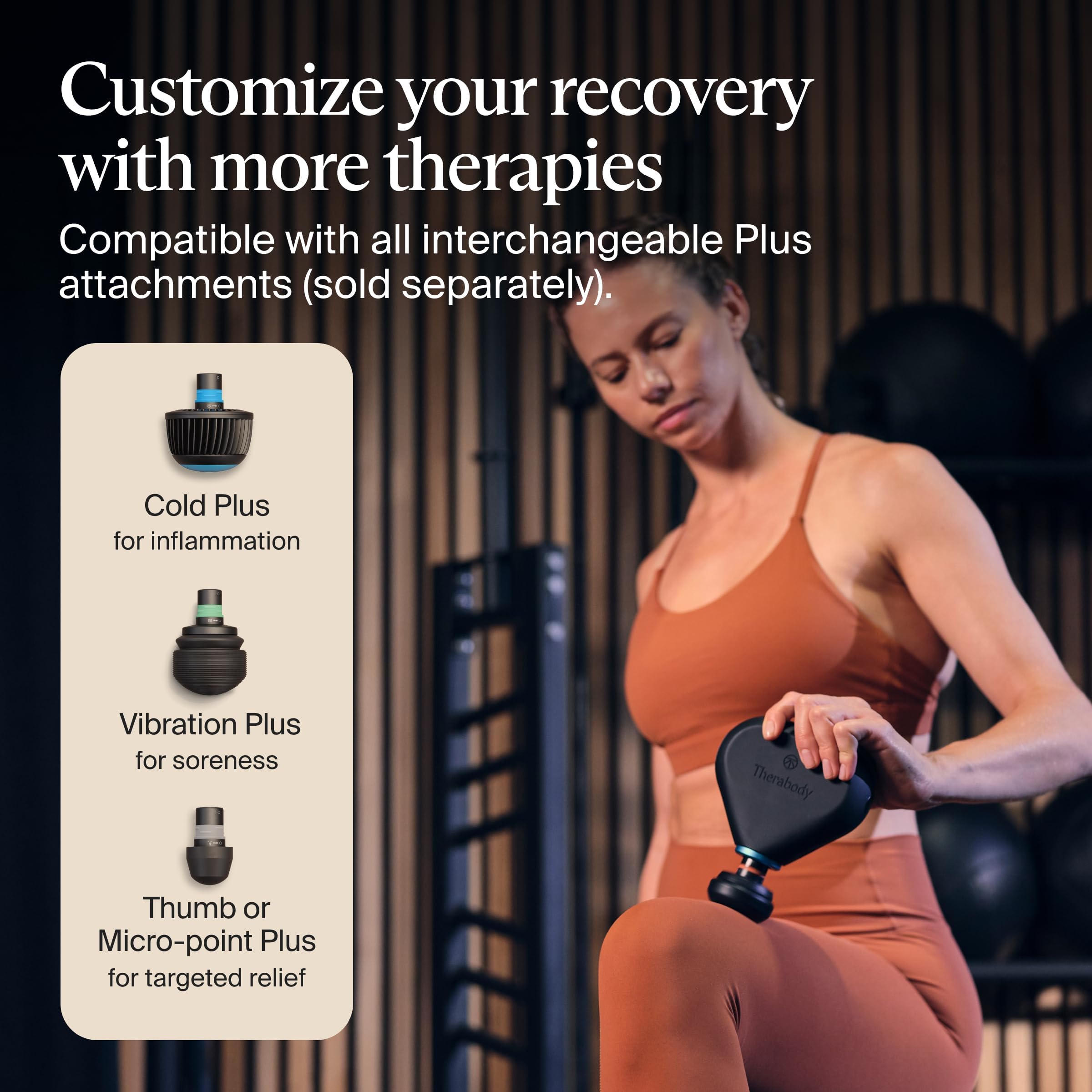 TheraGun Mini Plus three massage speeds for versatile relief.