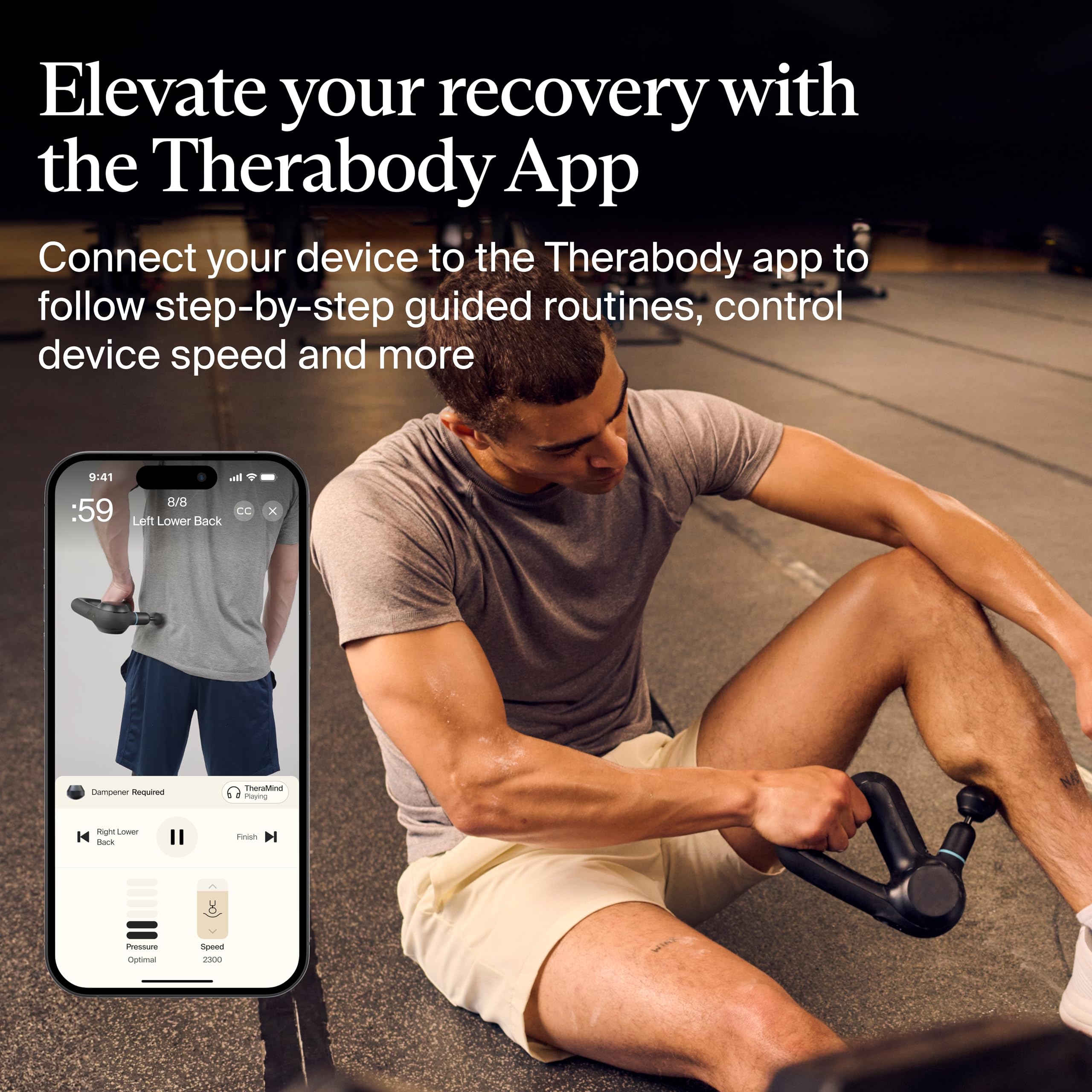 Theragun Prime Cone attachment for pinpointed muscle treatment on tight zones.