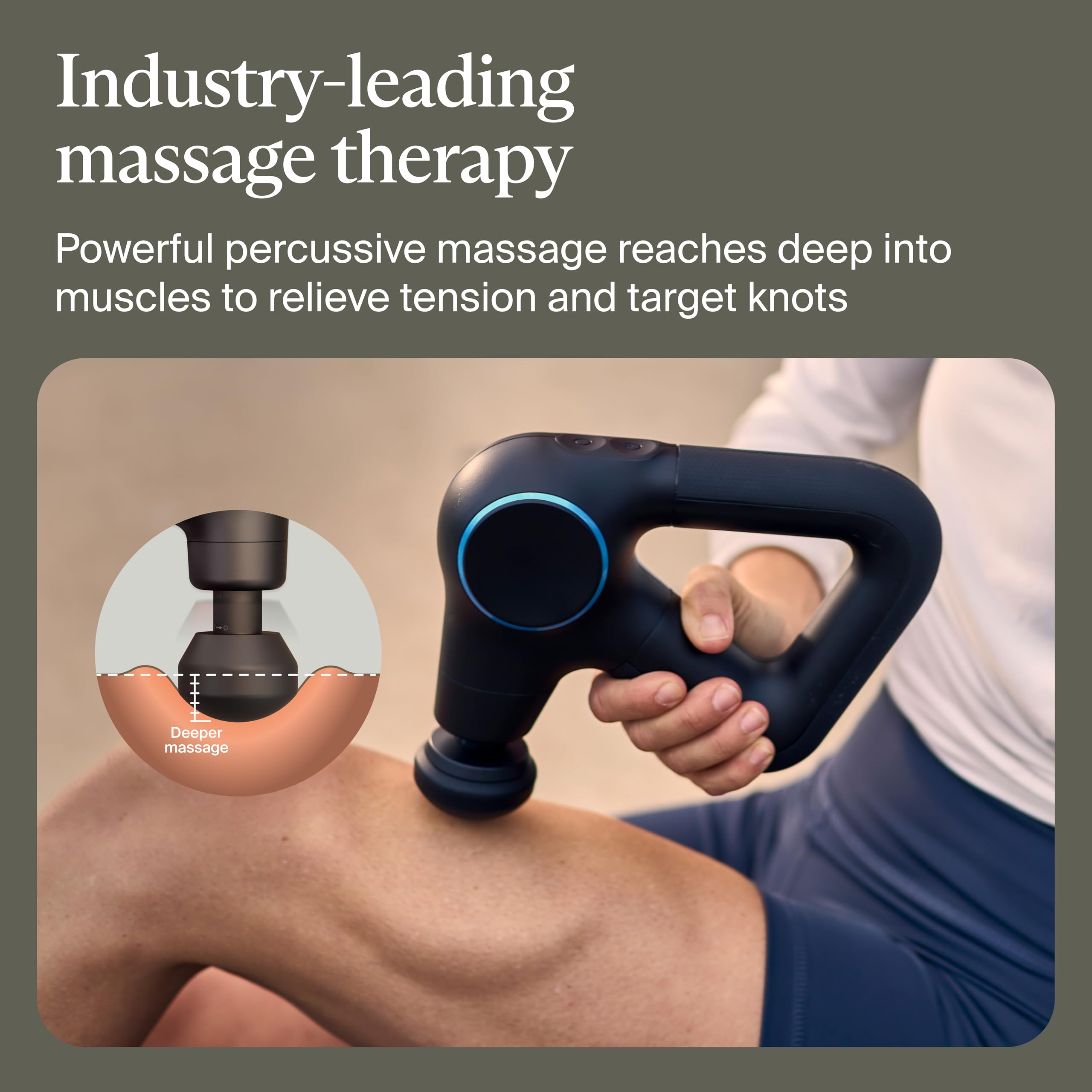 TheraGun Prime Plus five-speed control for precise recovery sessions.