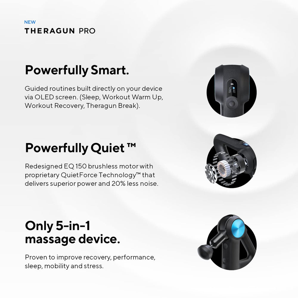 TheraGun Pro Micro-Point attachment ready for precise muscle stimulation