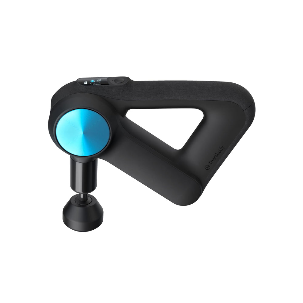 TheraGun Pro front view showing compact design for targeted deep tissue relief