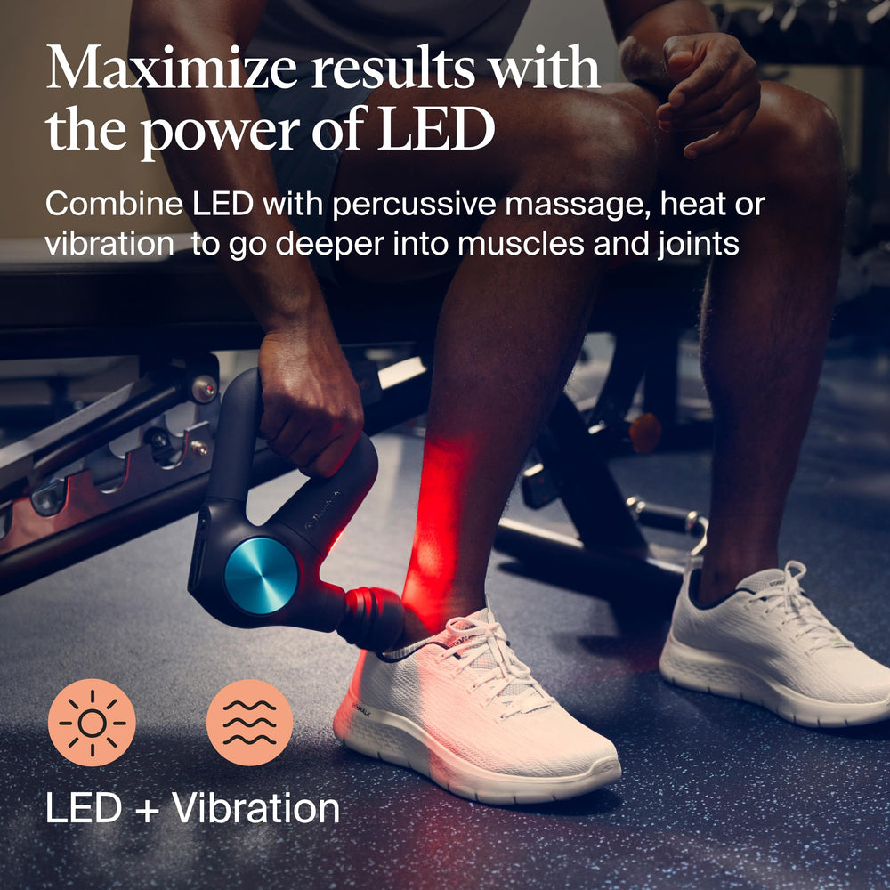 Theragun PRO Plus breathwork feature guiding rhythm during use