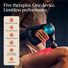 Theragun PRO Plus with heated attachment for soothing warmth