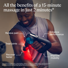 Theragun PRO Plus delivering percussion therapy for post-workout recovery