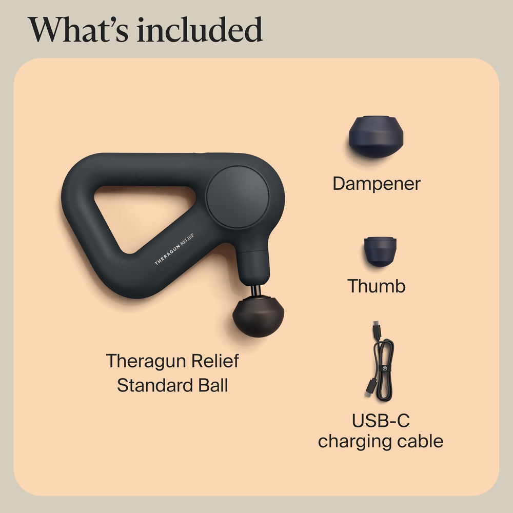 TheraGun Relief app-connect enables guided recovery routines.