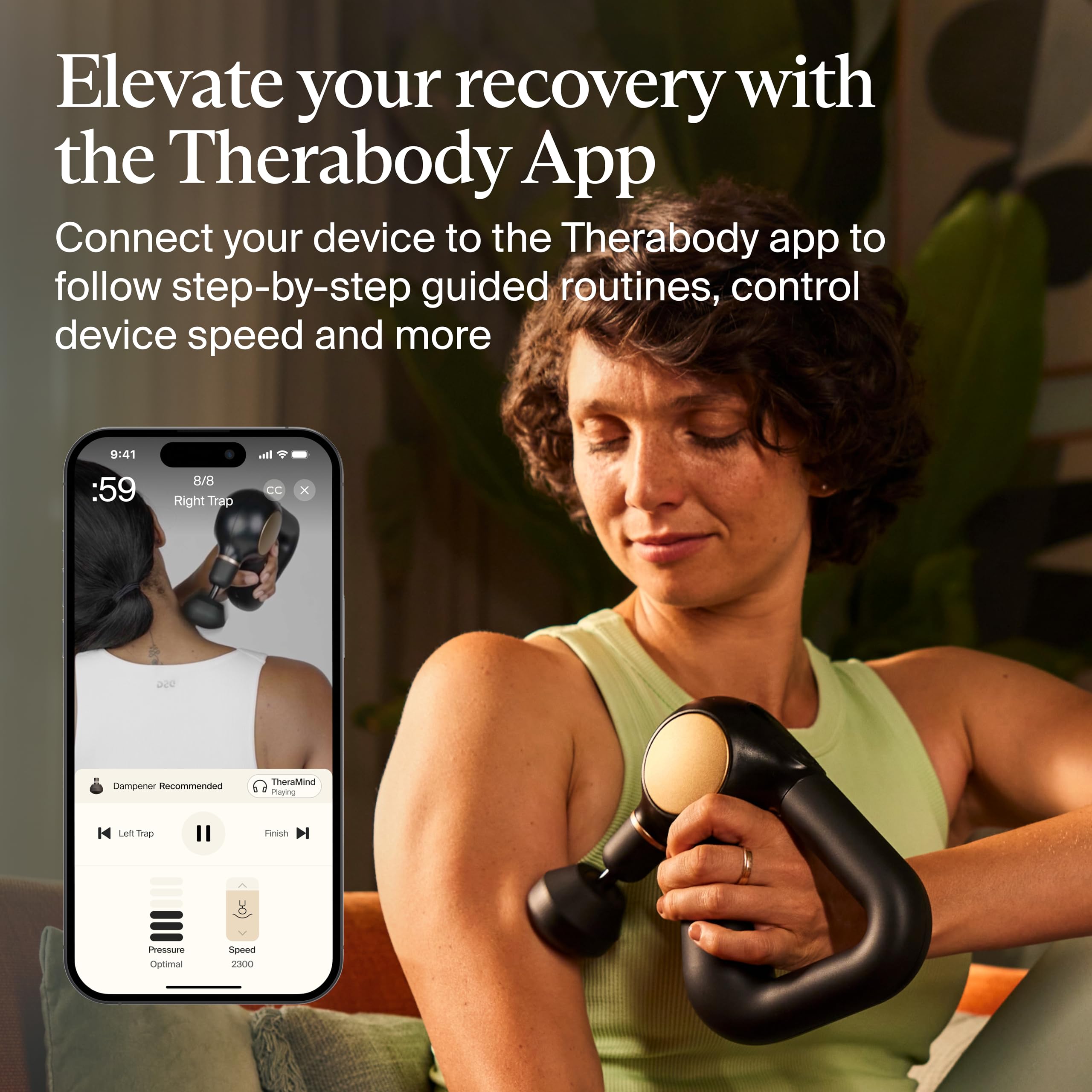 TheraGun Sense app Bluetooth setup for guided routines