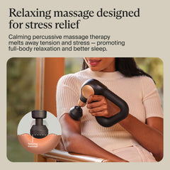 TheraGun Sense whisper-quiet motor delivers consistent power during routine.