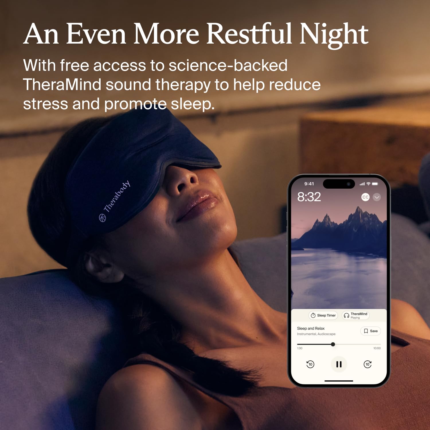 TheraGun Sleep Mask airport flight ambiance and rest aid.