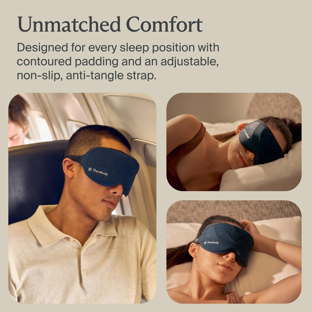 TheraGun Sleep Mask travel pouch included for on-the-go use.