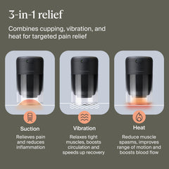 Theragun Theracup cups set shows 35–55 mm options for targeted muscle areas.
