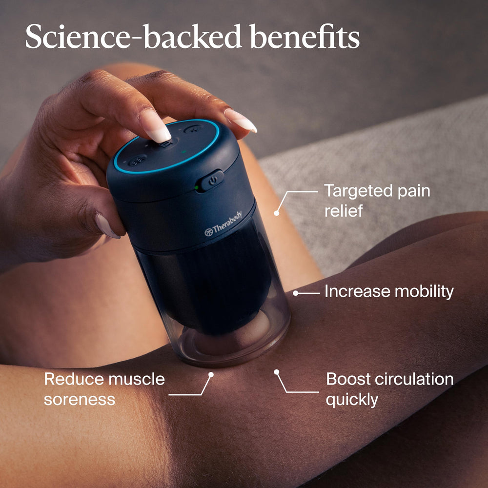 Theragun Theracup heating and vibration enhance comfort during recovery routines.