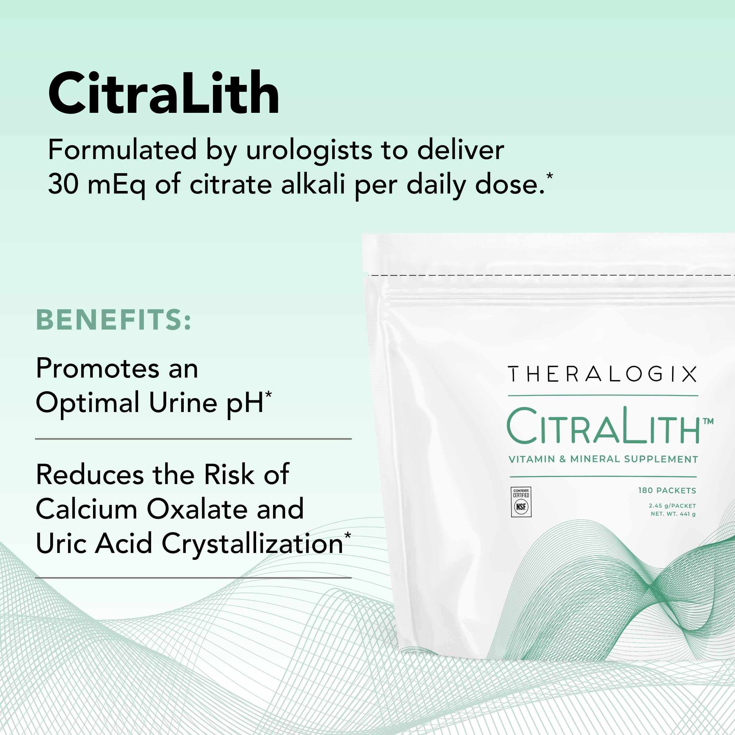 CitraLith packets blended into a beverage for convenient kidney health support