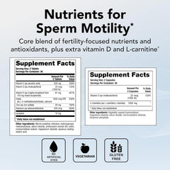 Theralogix ConceptionXR Motility capsules in focus highlight vegan, gluten-free formula