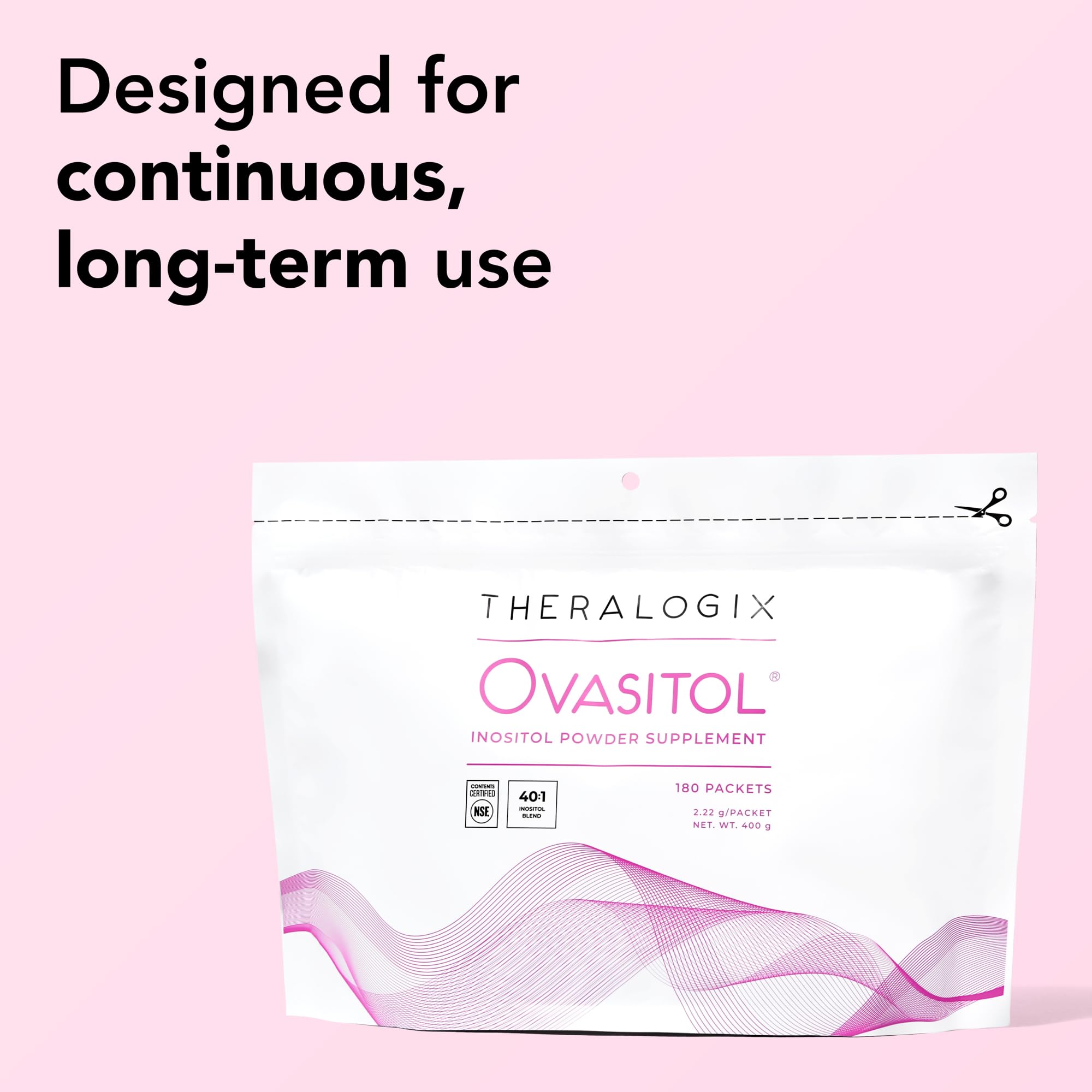 Theralogix Ovasitol gluten-free symbol on the packaging