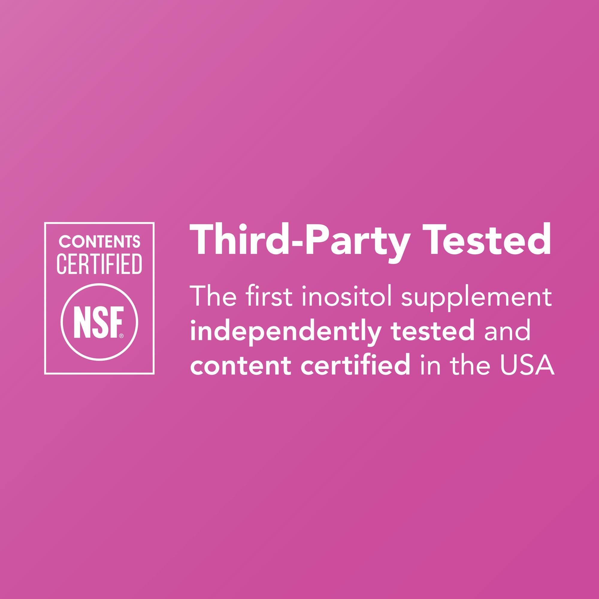 Theralogix Ovasitol ingredients label highlighting purity and vegan formula