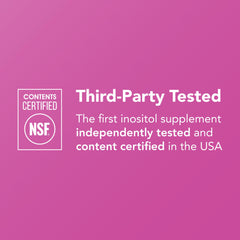 Theralogix Ovasitol ingredients label highlighting purity and vegan formula