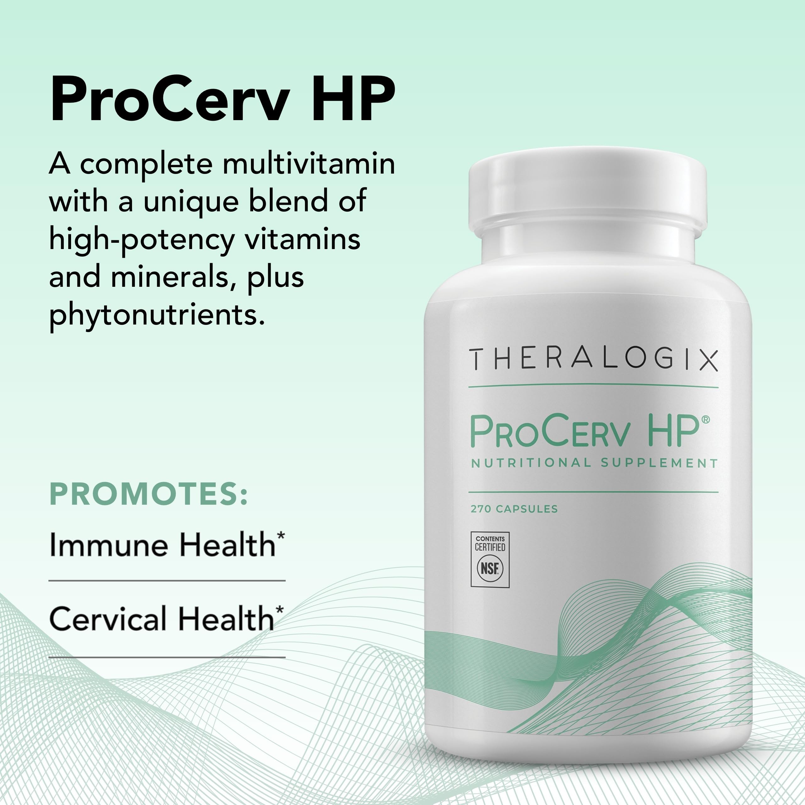 Theralogix ProCerv HP box and bottle on a clean counter for everyday use.
