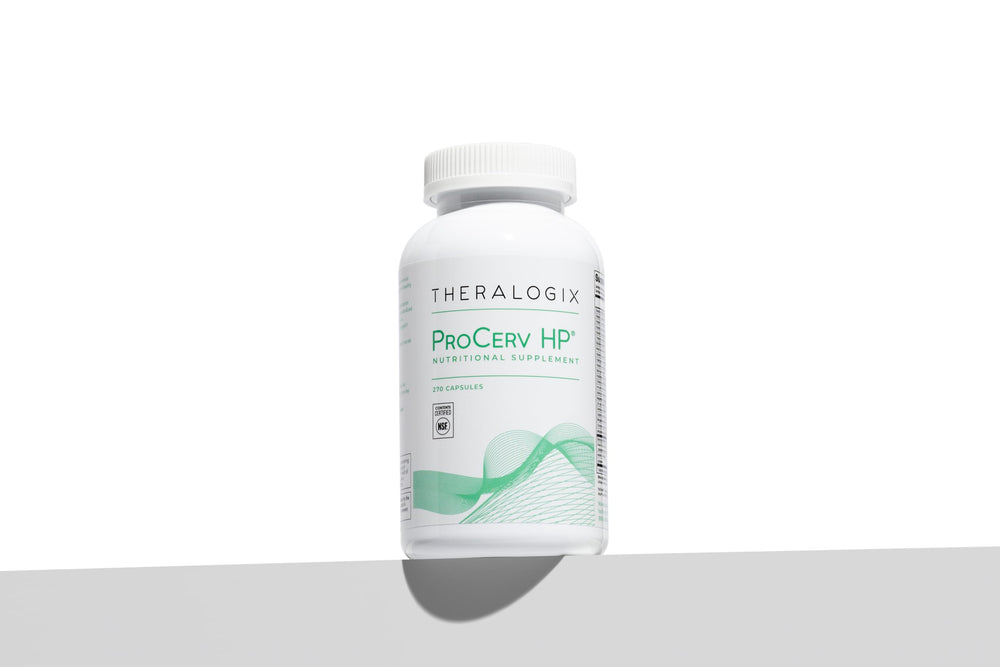 Theralogix ProCerv HP NSF badge on packaging indicates purity.