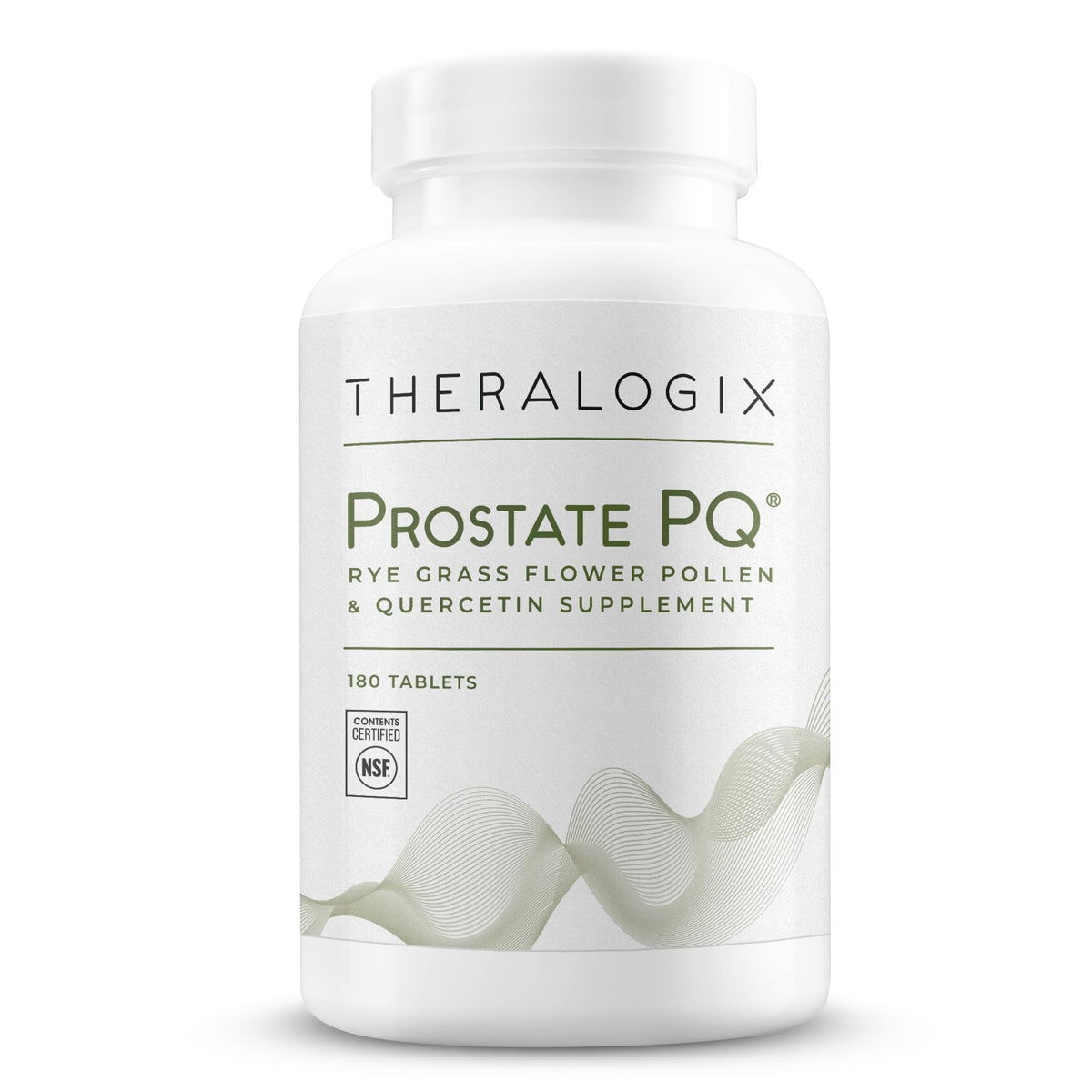 Theralogix Prostate PQ bottle front view highlighting daily antioxidant support.