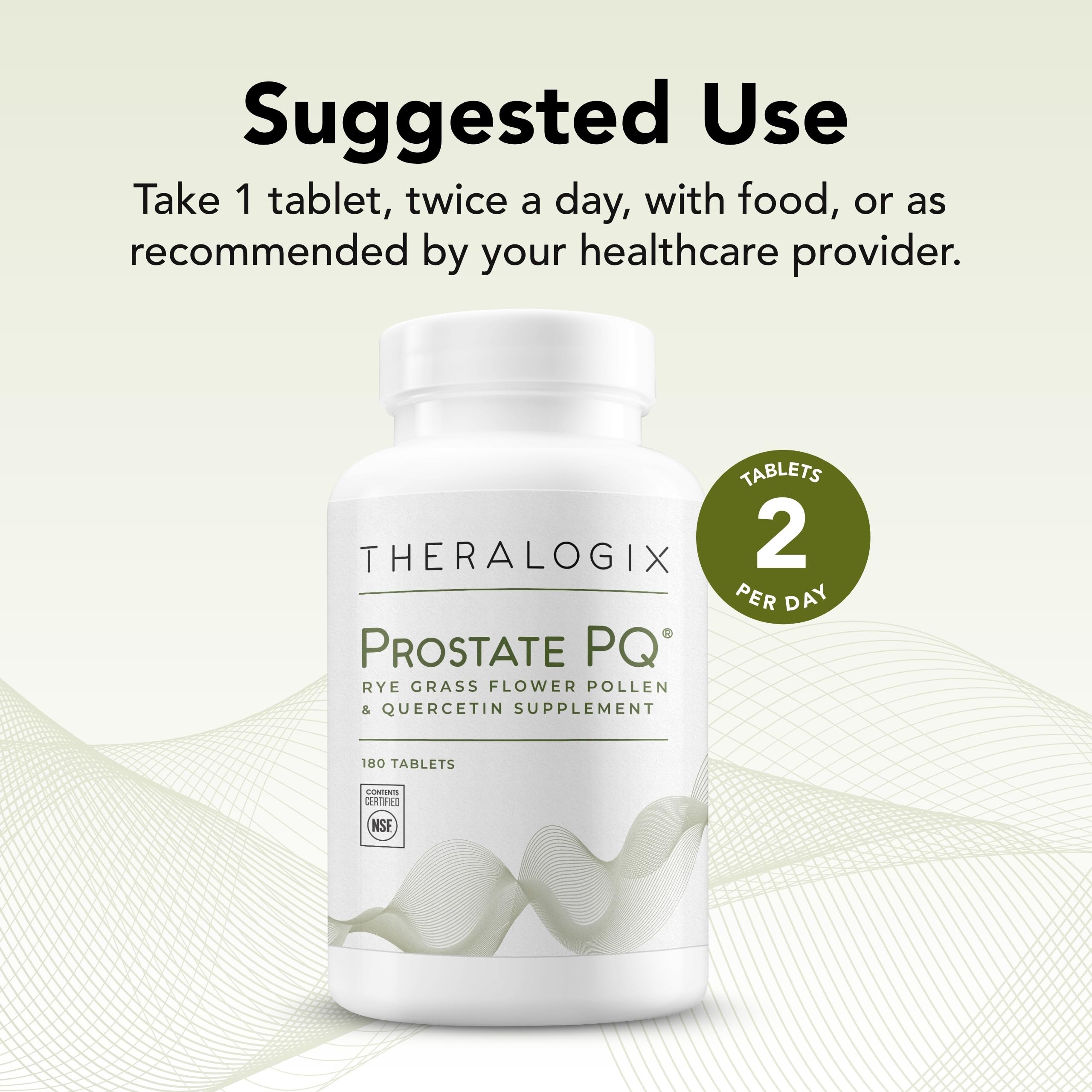 Theralogix Prostate PQ quercetin ingredient close-up emphasizes antioxidant-rich formula.