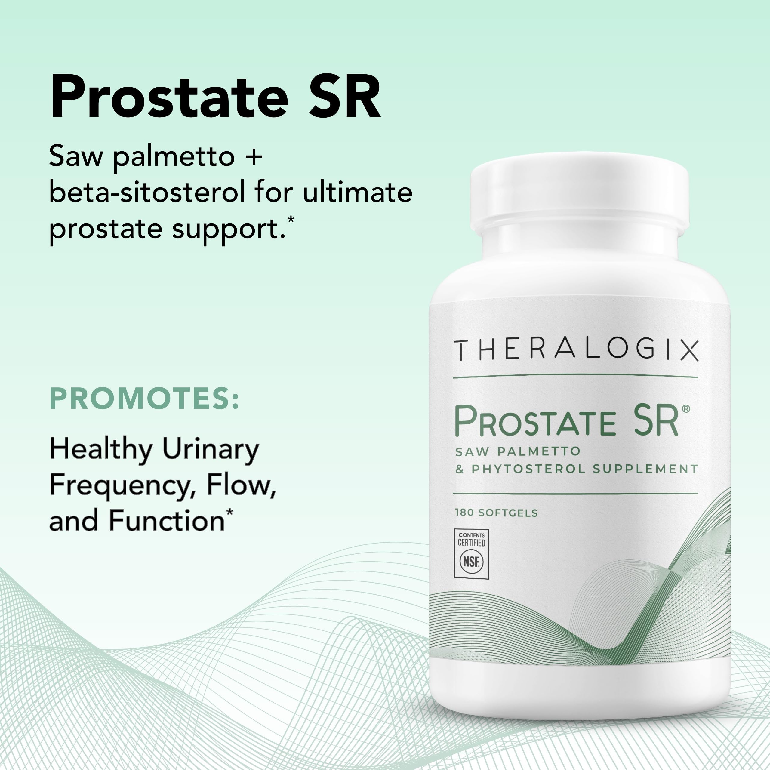Packaging illustrating Theralogix Prostate SR phytosterol blend.