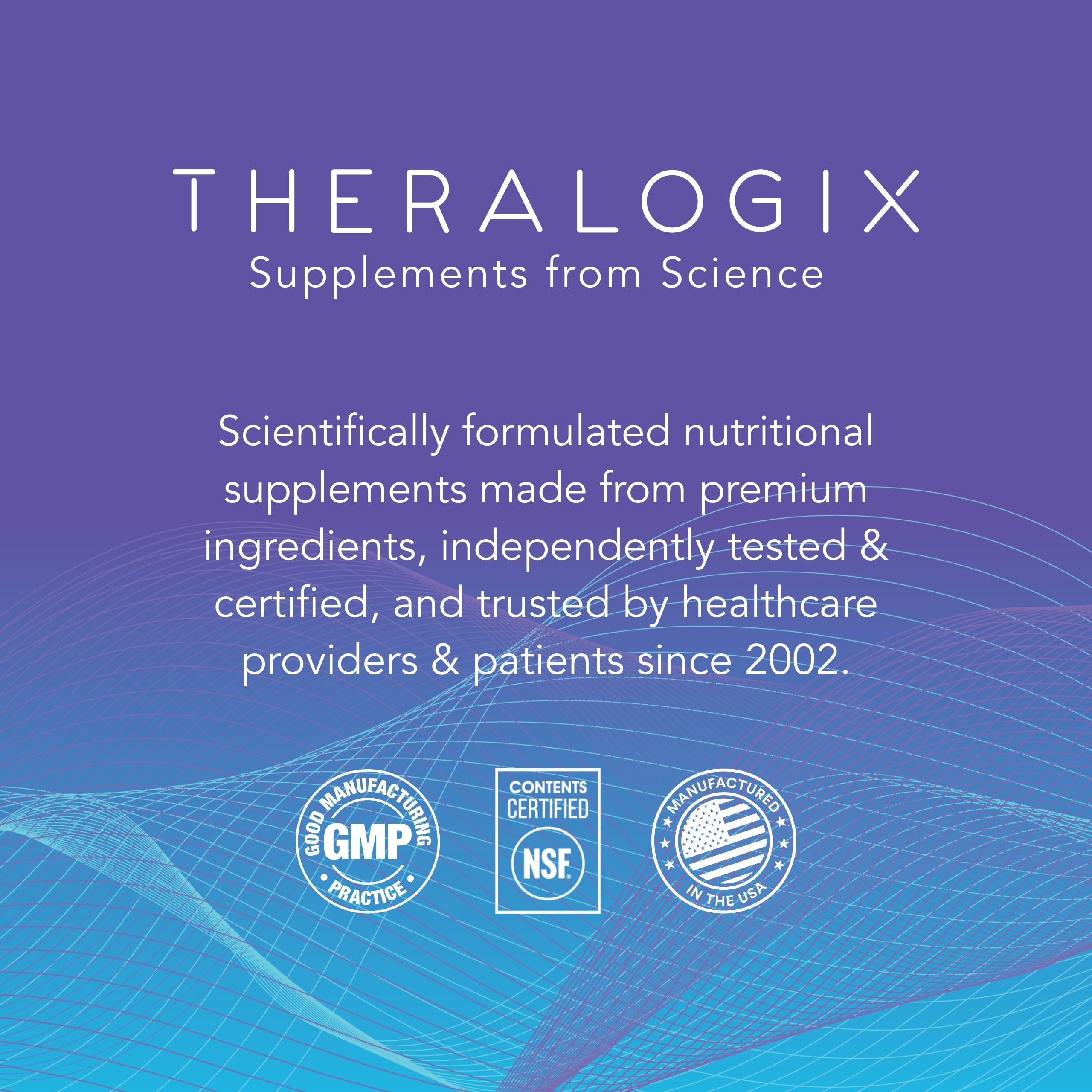 NSF certification badge on Theralogix Prostate SR packaging.