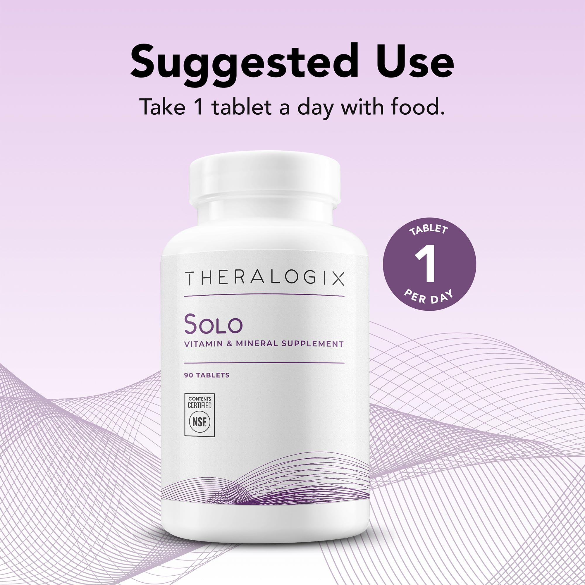 Theralogix Solo tablets in hand suggesting a convenient daily routine