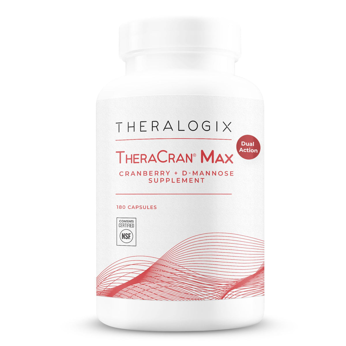 Theralogix TheraCran Max bottle front view for urinary tract health support.