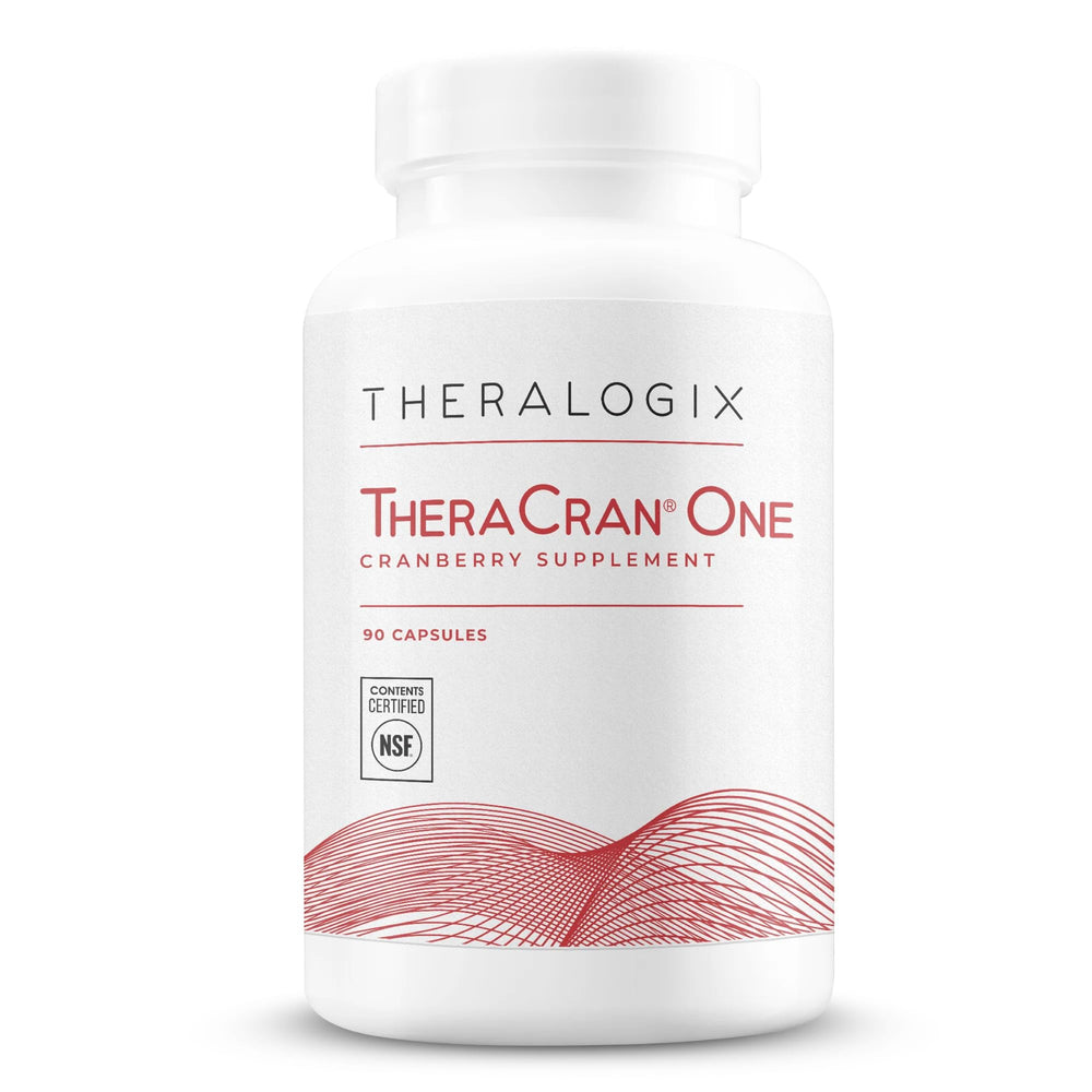 Theralogix TheraCran One cranberry capsule close-up for daily urinary health support