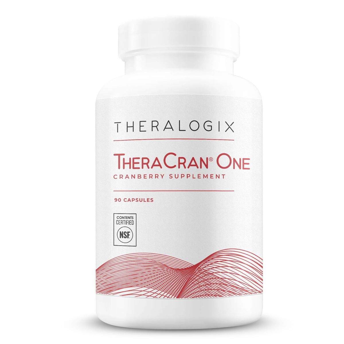 Theralogix TheraCran One cranberry capsule close-up for daily urinary health support