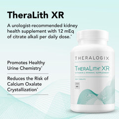 Extended-release coating close-up on TheraLith XR demonstrates gentle digestion and steady release.