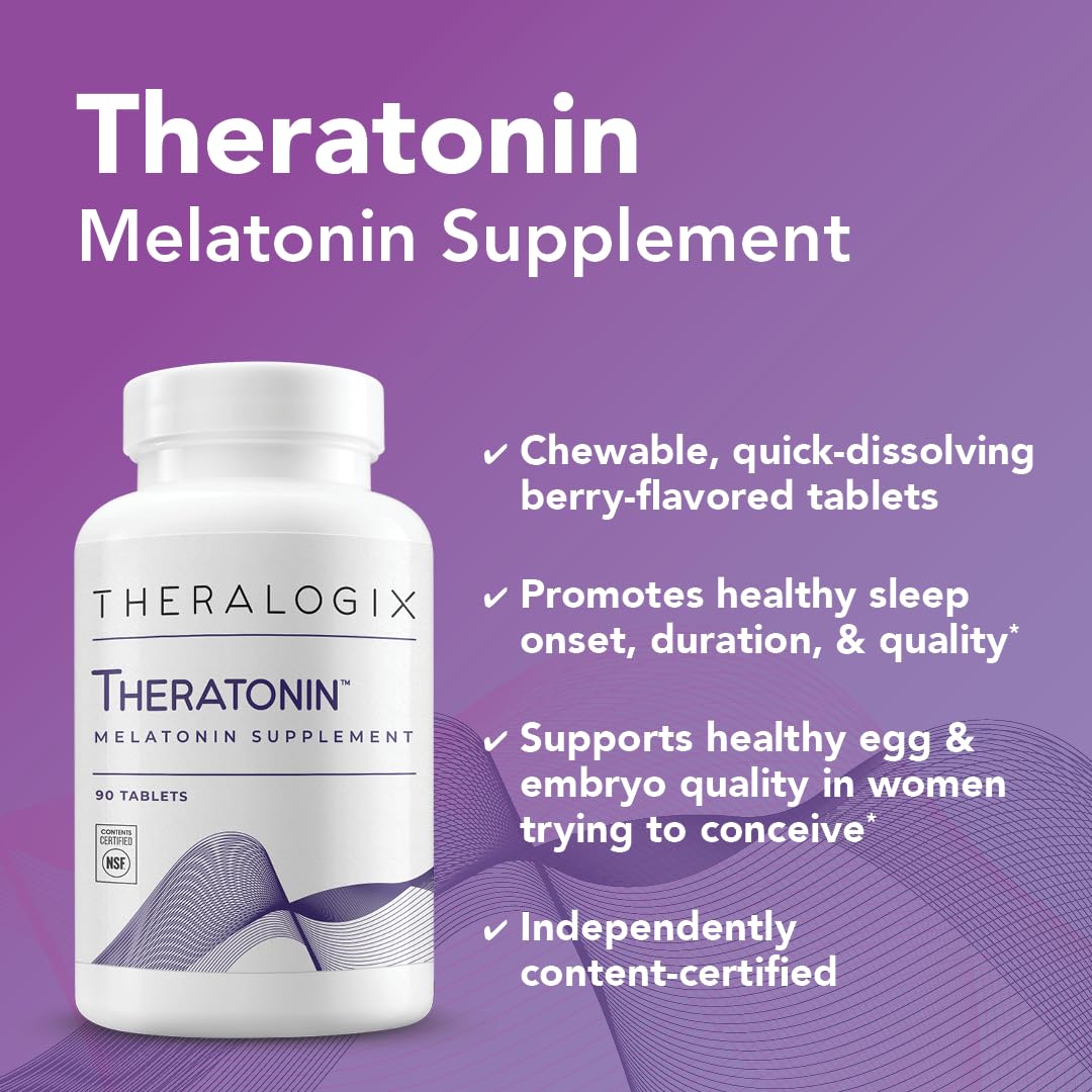 Theratonin berry-flavor chew illustrating flavorful nightly sleep aid.