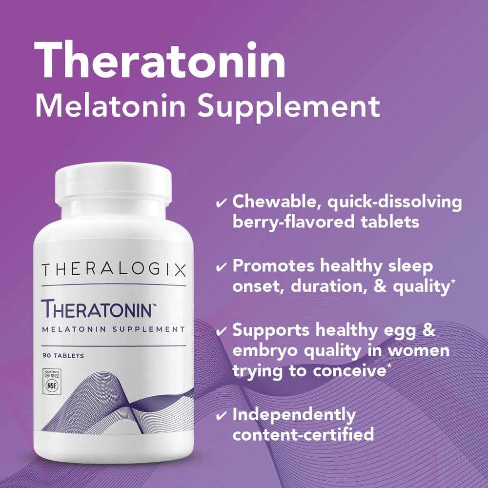 Theratonin berry-flavor chew illustrating flavorful nightly sleep aid.