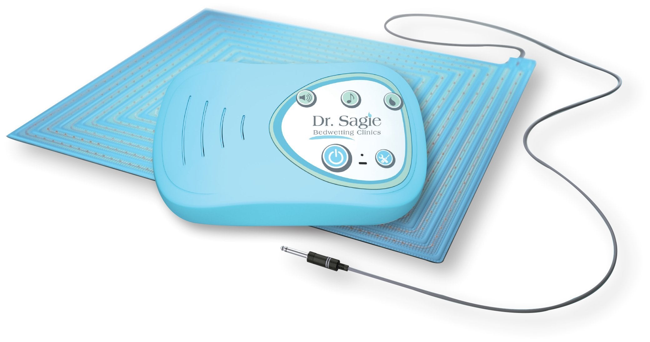 TheraPee bedwetting alarm with no-wear sensor provides discreet nighttime alerts.