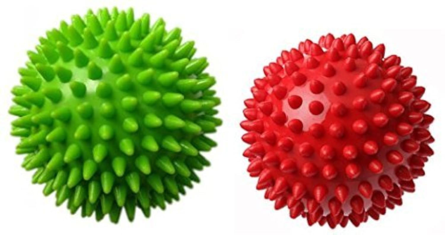 Therapist's Choice spiky massage balls set for hands and feet relief.