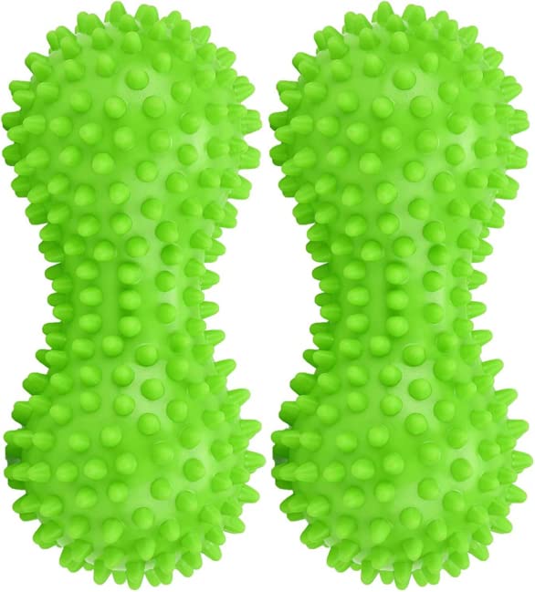 Therapist's Choice green peanut ball helps with muscle relaxation and circulation.