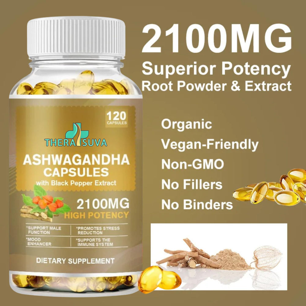 TheraSuva packaging side view shows 120 softgels and value