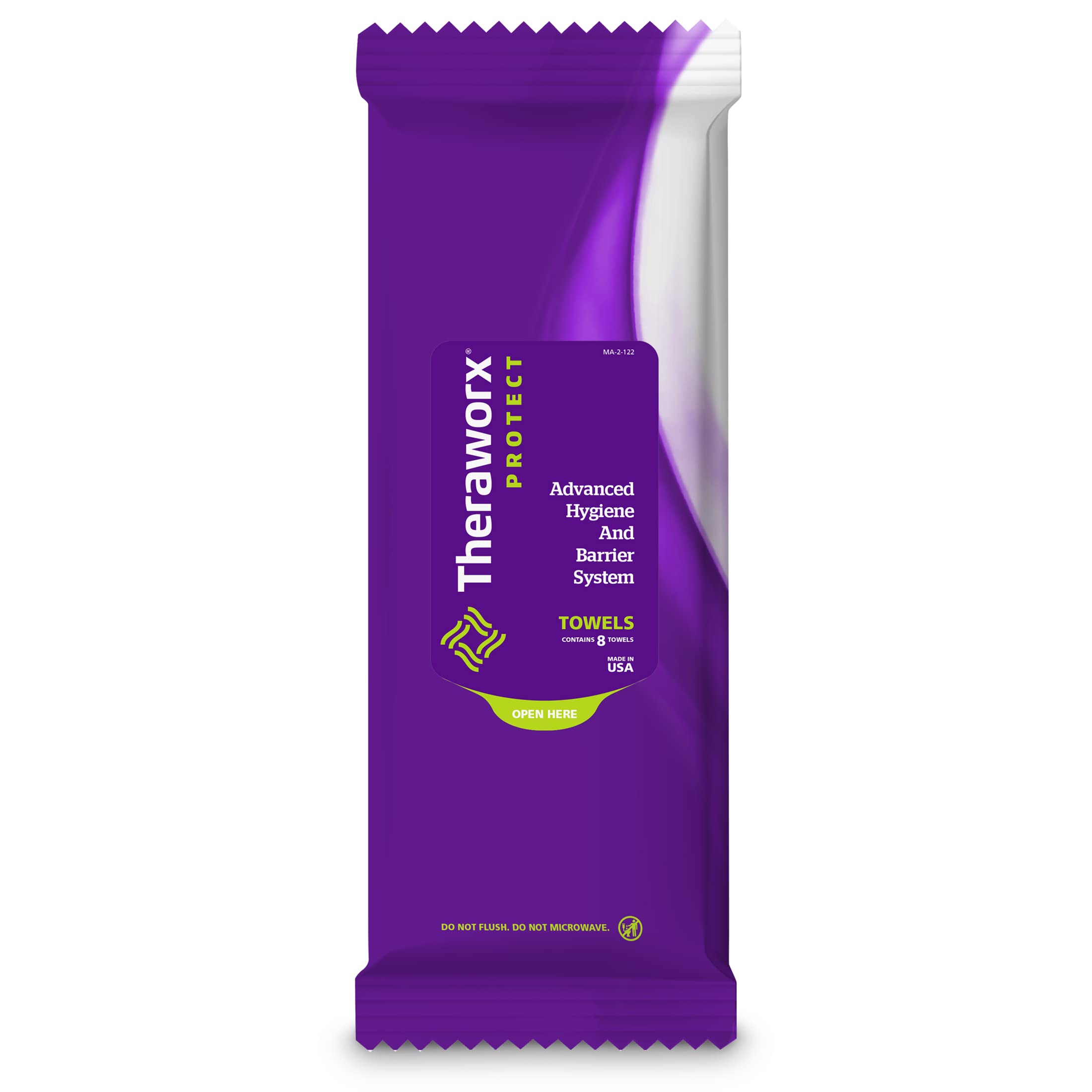 Theraworx Protect Advanced Hygiene Towels Pack provides convenient on-the-go cleansing.