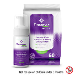 Theraworx Protect UPAK foam dispenser, fragrance-free and pH-balanced.
