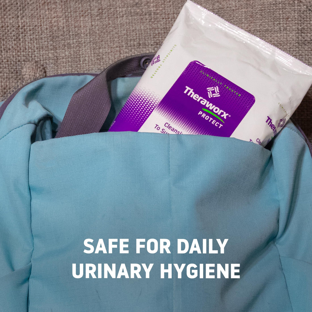 Theraworx Protect wipes safe for daily use on sensitive skin.