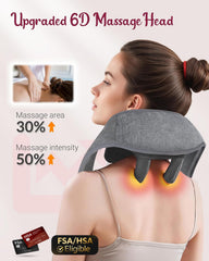 THERAZZAGGE 6D deep tissue massage for neck and shoulders targets knots efficiently.