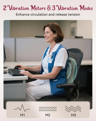 THERAZZAGGE massage pillow with vibration modes for neck and shoulders.