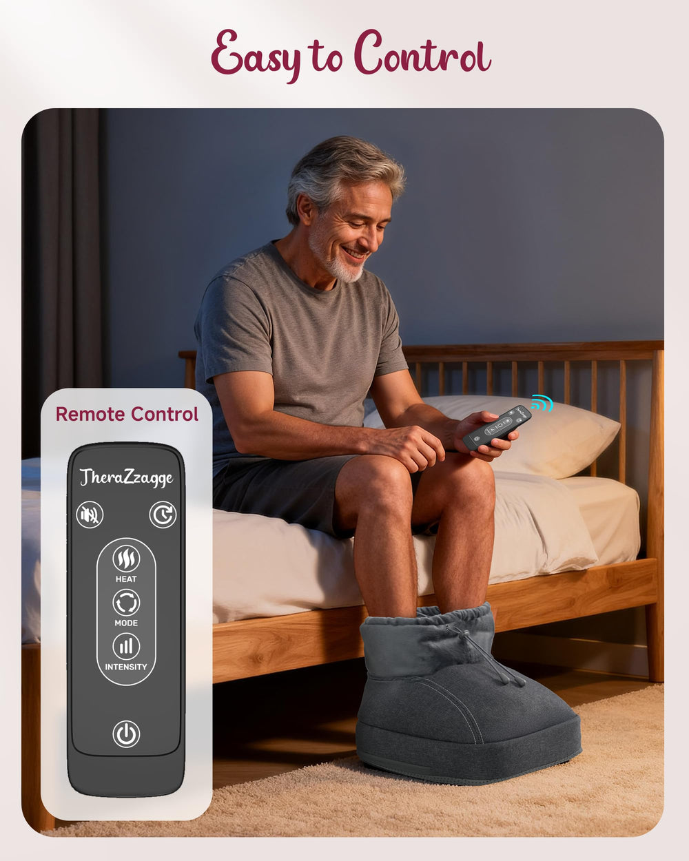 TheraZzagge offers customizable massage modes for tailored relief.